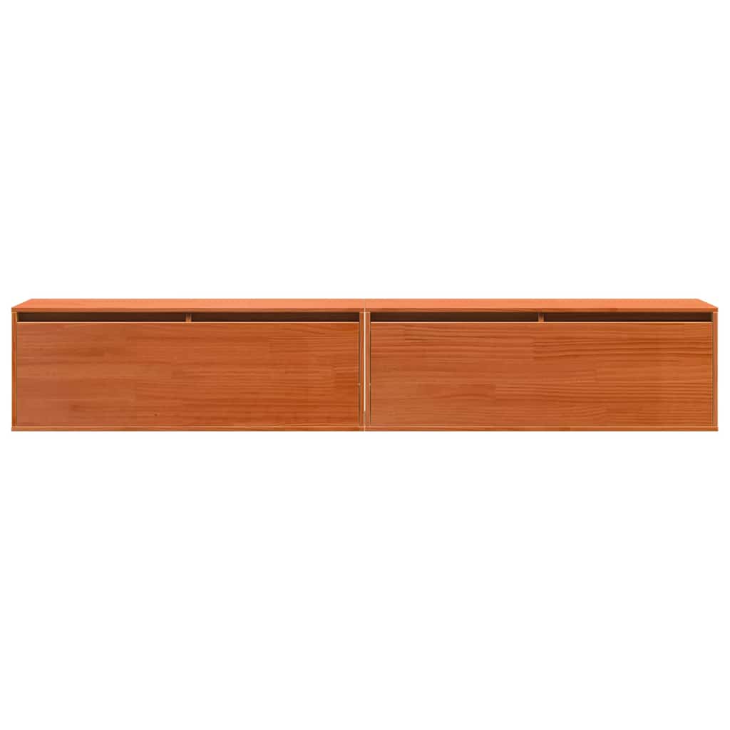 Wandkast met plank Wandgemonteerd Wasbruin Massief grenenhout is nu te koop bij PeponiXL, paradijselijk wonen!