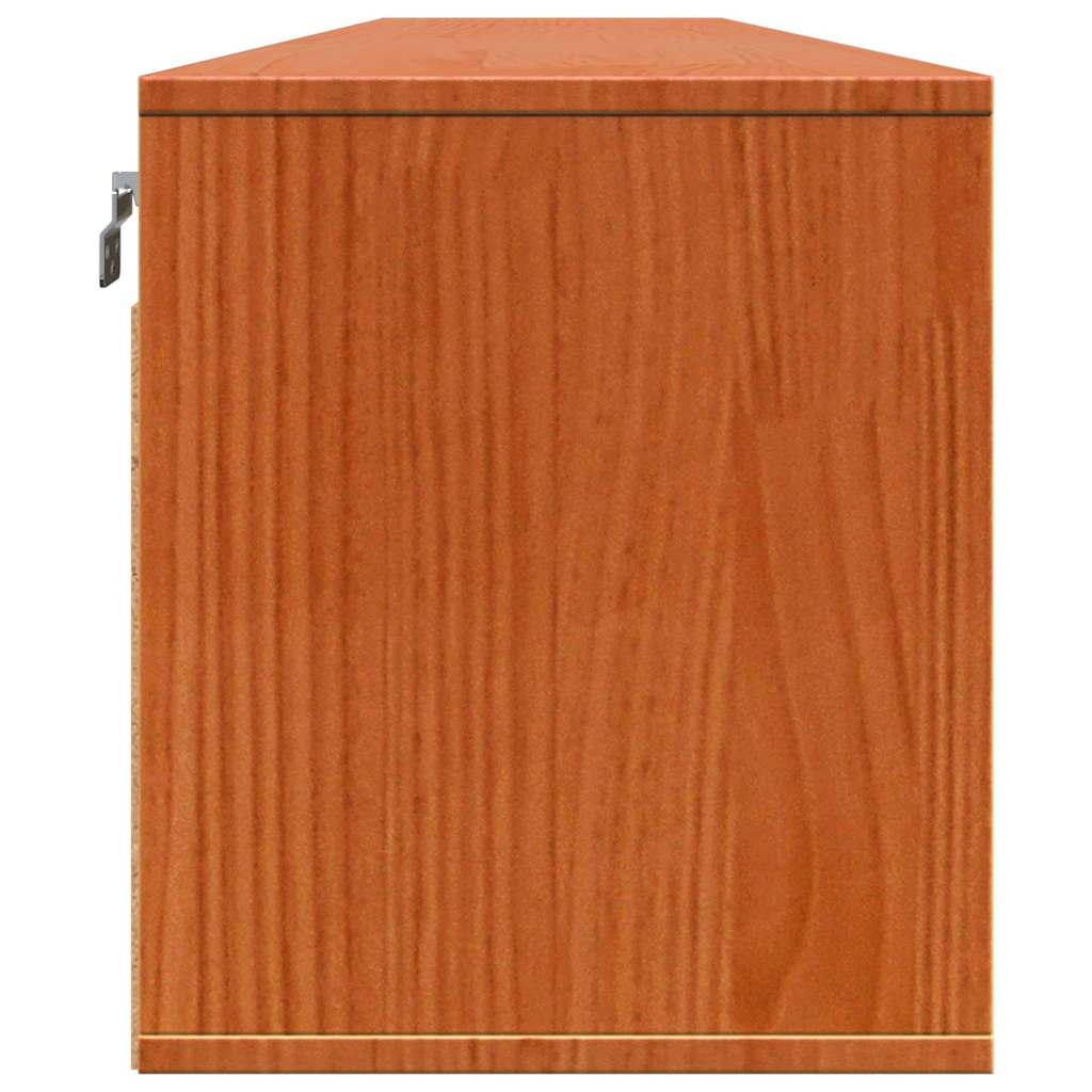Wandkast met plank Wandgemonteerd Wasbruin Massief grenenhout is nu te koop bij PeponiXL, paradijselijk wonen!