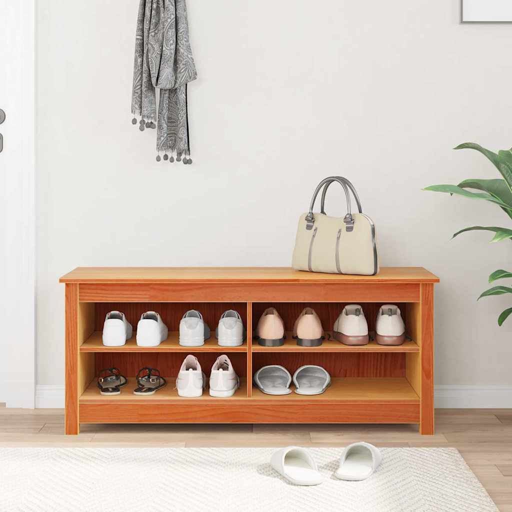 Opslagbank Wasbruin 110 x 38 x 45,5 cm Massief grenenhout is nu te koop bij PeponiXL, paradijselijk wonen!