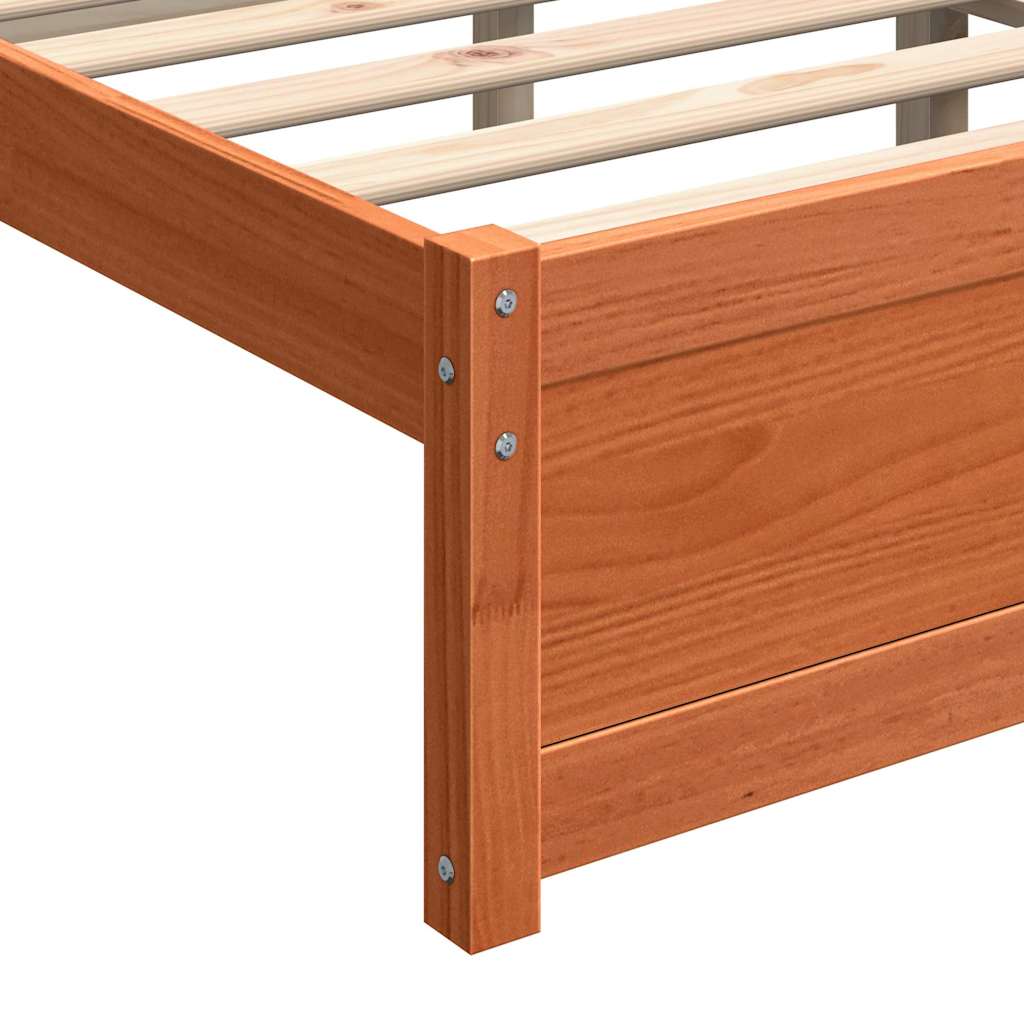 Bedframe Wasbruin 195,5 x 95,5 x 51 cm Massief grenenhout is nu te koop bij PeponiXL, paradijselijk wonen!