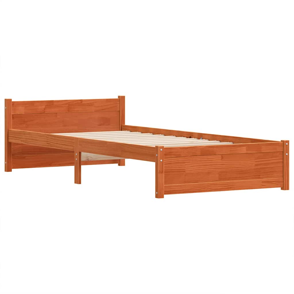 Bedframe Wasbruin 195,5 x 95,5 x 51 cm Massief grenenhout is nu te koop bij PeponiXL, paradijselijk wonen!