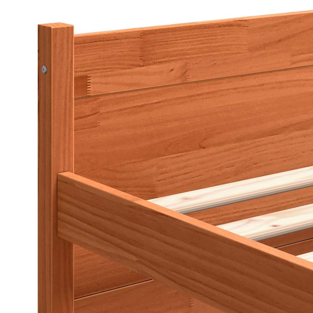 Bedframe Wasbruin 195,5 x 125,5 x 51 cm Massief grenenhout is nu te koop bij PeponiXL, paradijselijk wonen!