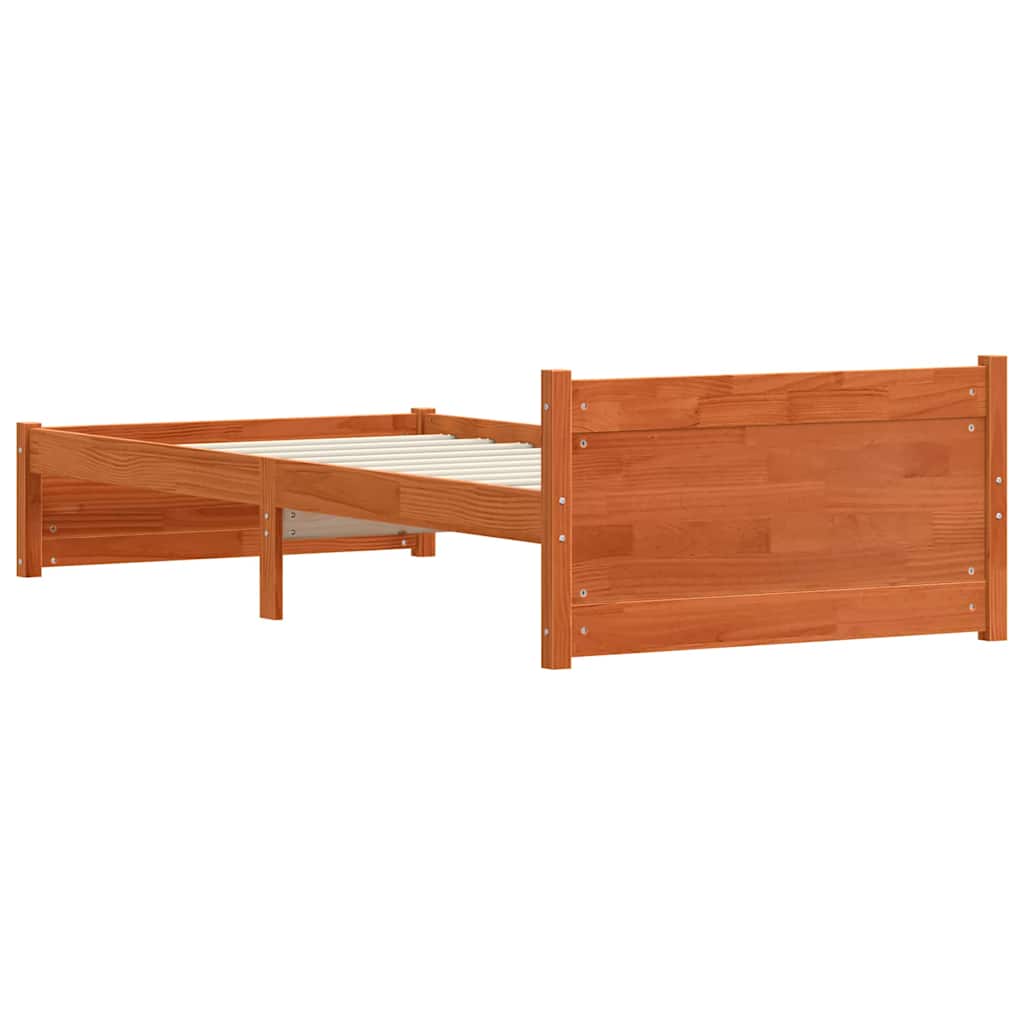 Bedframe Wasbruin 205.5 x 95.5 x 51 cm Massief grenenhout is nu te koop bij PeponiXL, paradijselijk wonen!