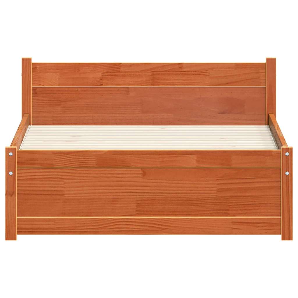 Bedframe Wasbruin 205.5 x 95.5 x 51 cm Massief grenenhout is nu te koop bij PeponiXL, paradijselijk wonen!