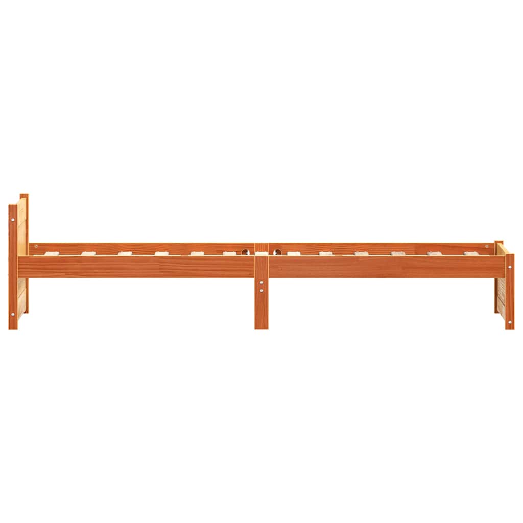 Bedframe Wasbruin 205.5 x 95.5 x 51 cm Massief grenenhout is nu te koop bij PeponiXL, paradijselijk wonen!