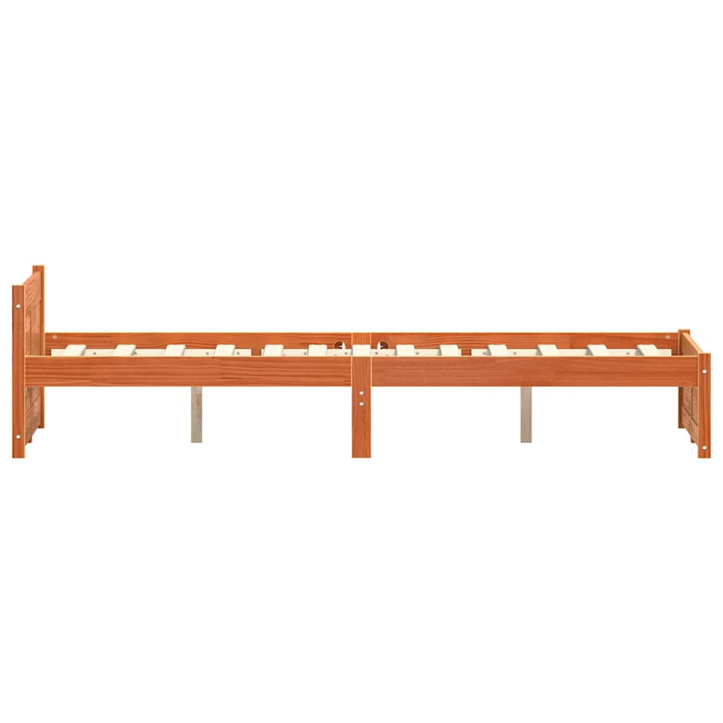 Bedframe Wasbruin 205,5 x 125,5 x 51 cm Massief grenenhout is nu te koop bij PeponiXL, paradijselijk wonen!