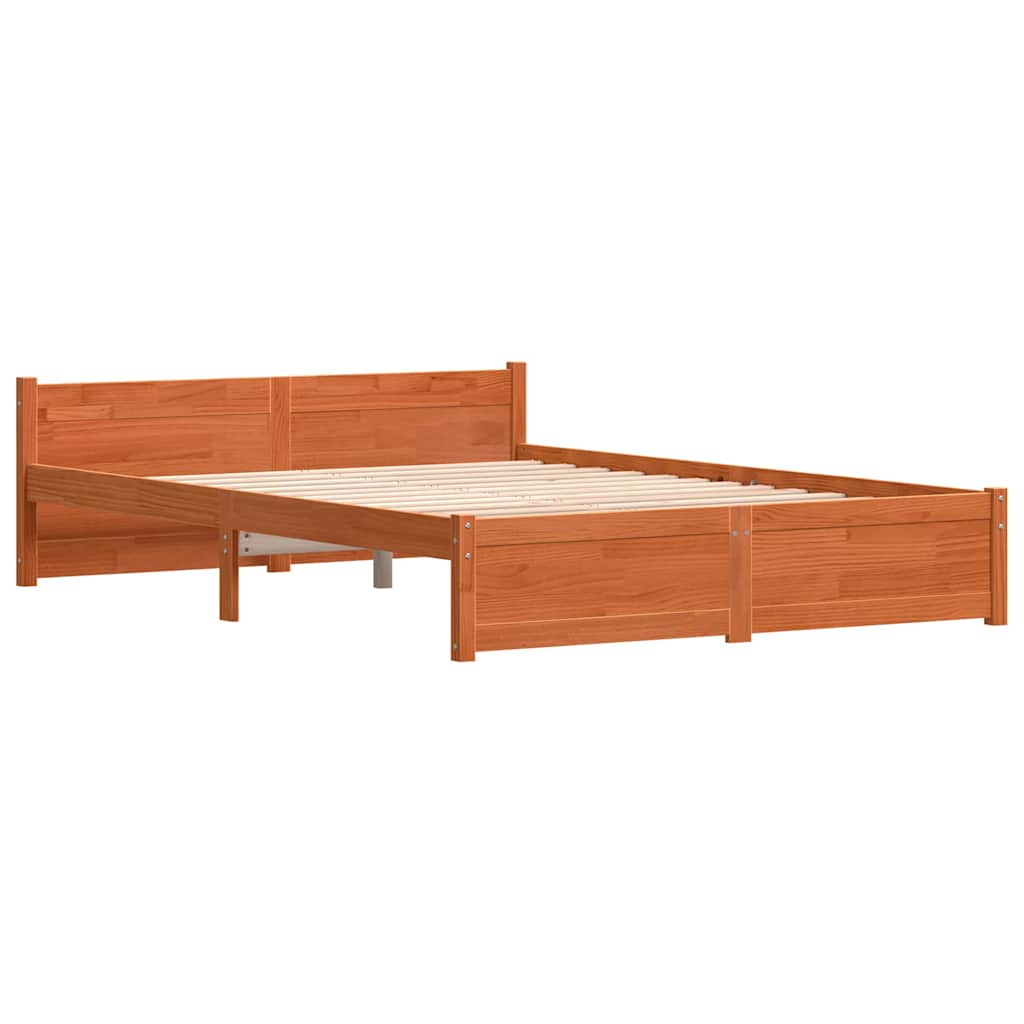 Bedframe Wasbruin 205,5 x 145,5 x 51 cm Massief grenenhout is nu te koop bij PeponiXL, paradijselijk wonen!