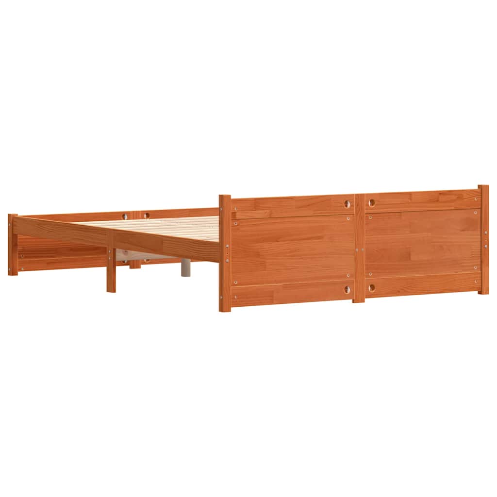 Bedframe Wasbruin 205,5 x 145,5 x 51 cm Massief grenenhout is nu te koop bij PeponiXL, paradijselijk wonen!