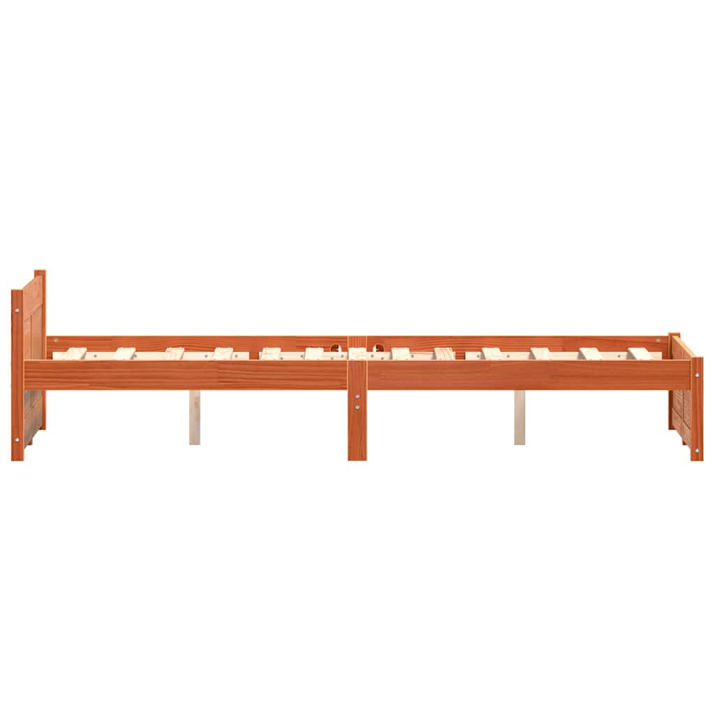 Bedframe Wasbruin 205,5 x 165,5 x 51 cm Massief grenenhout is nu te koop bij PeponiXL, paradijselijk wonen!