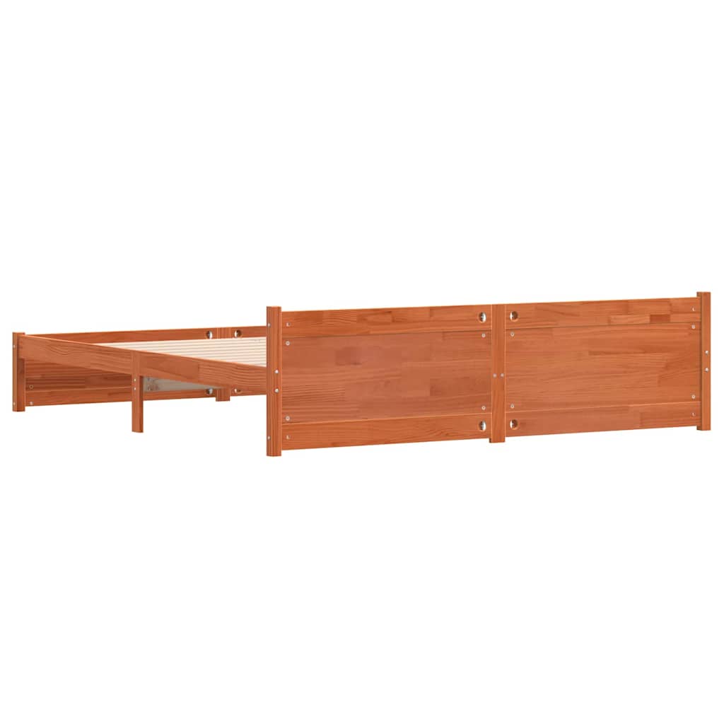 Bedframe Wasbruin 205,5 x 185,5 x 51 cm Massief grenenhout is nu te koop bij PeponiXL, paradijselijk wonen!