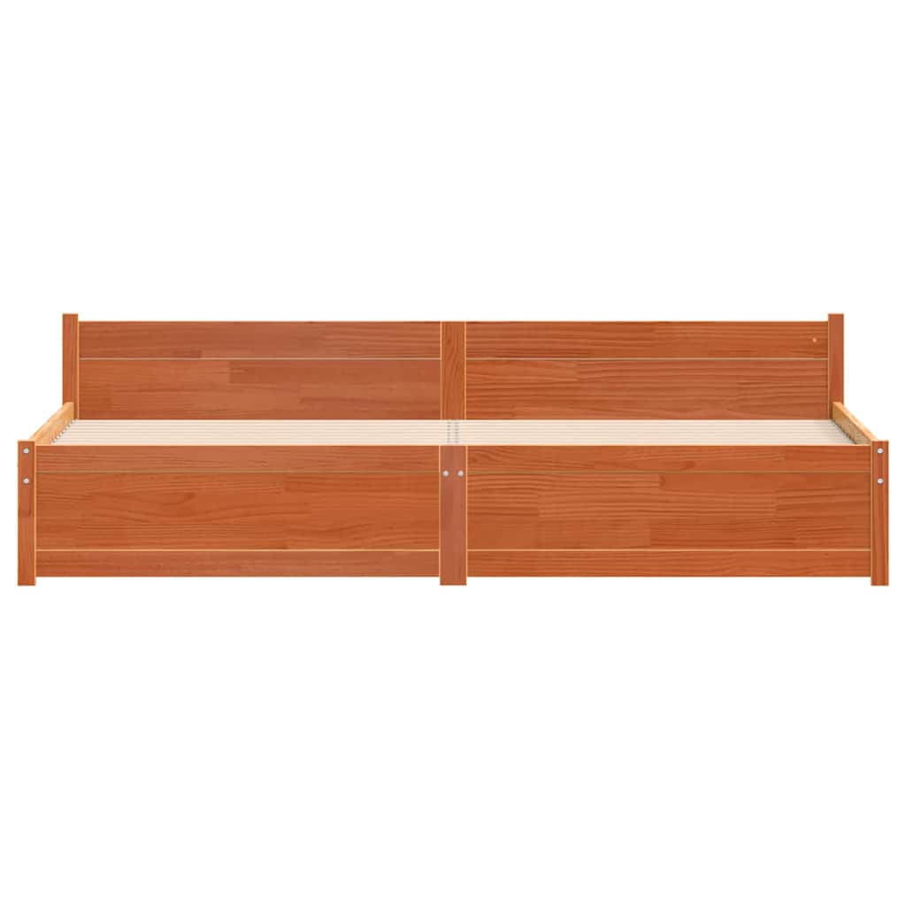 Bedframe Wasbruin 205,5 x 205,5 x 51 cm Massief grenenhout is nu te koop bij PeponiXL, paradijselijk wonen!
