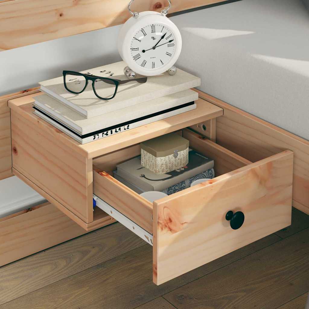 Bedframe met hoofdeinde Bruin 135 x 190 cm Massief grenenhout is nu te koop bij PeponiXL, paradijselijk wonen!