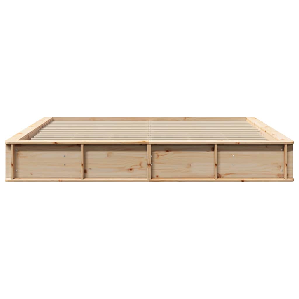 Bedframe Bruin 200 x 200 cm Massief grenenhout is nu te koop bij PeponiXL, paradijselijk wonen!