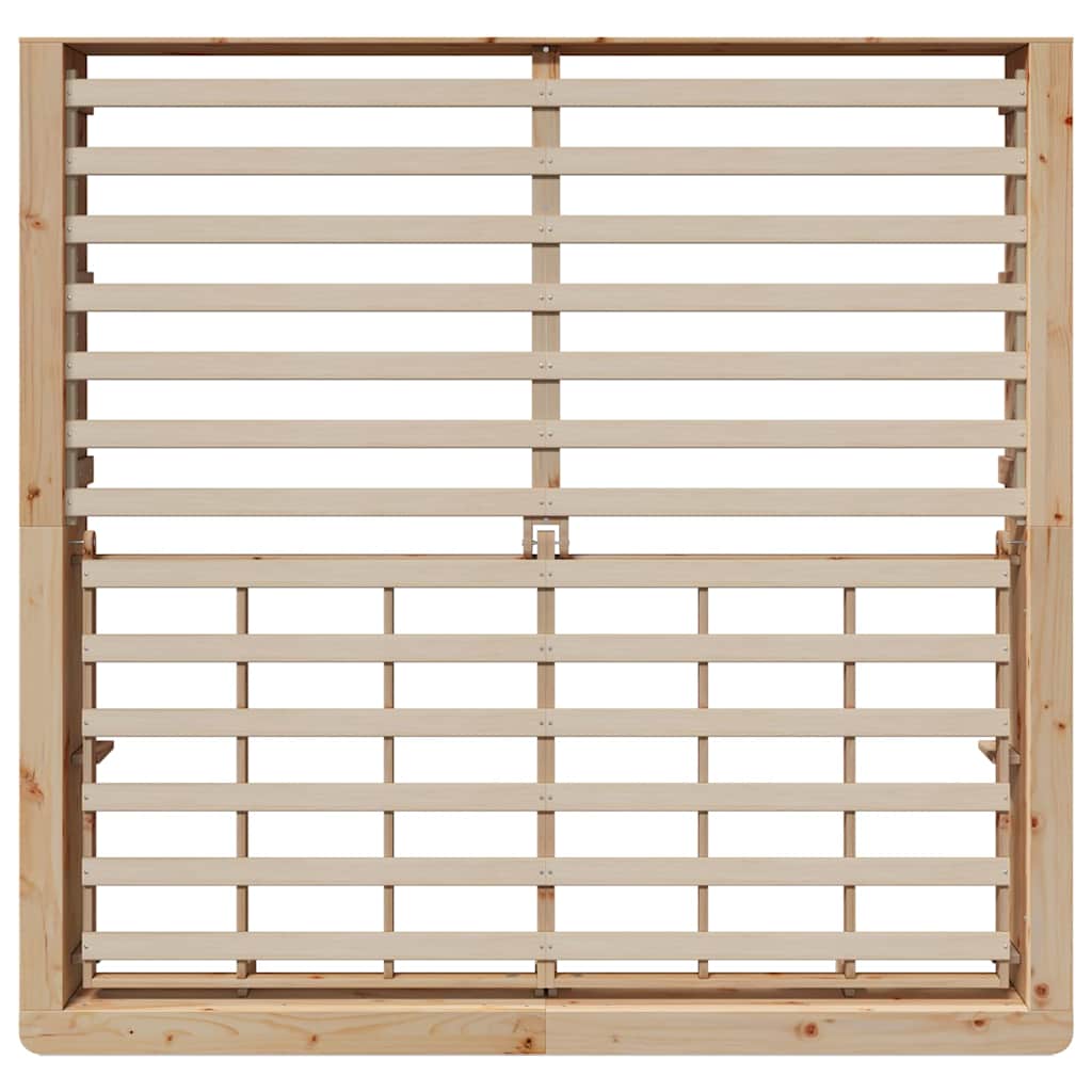 Bedframe Bruin 200 x 200 cm Massief grenenhout is nu te koop bij PeponiXL, paradijselijk wonen!