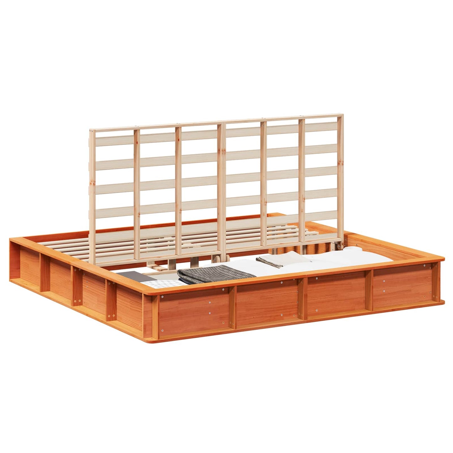 Bedframe Wasbruin 180 x 200 cm Massief grenenhout is nu te koop bij PeponiXL, paradijselijk wonen!