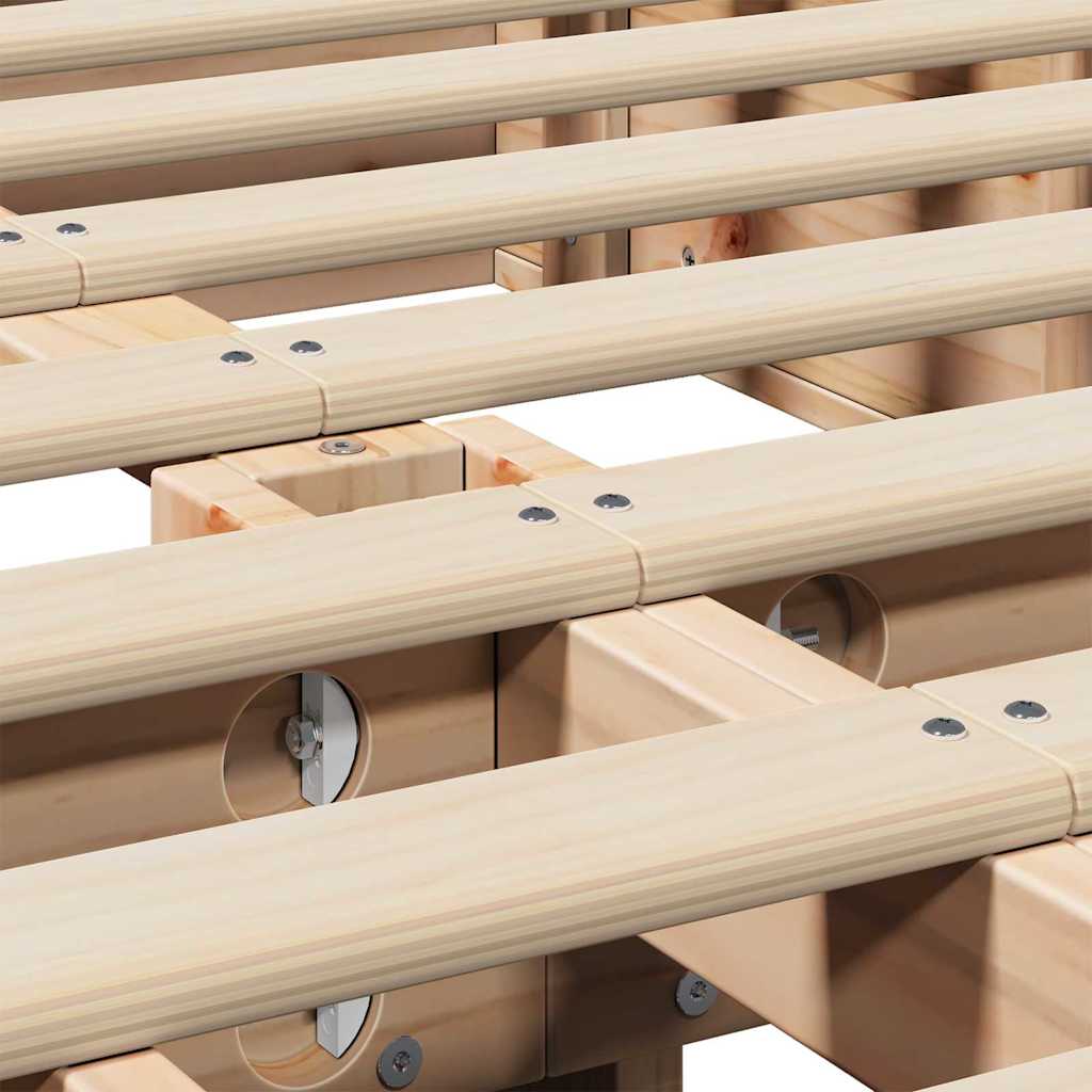 Bedframe Bruin 160 x 200 cm Massief grenenhout is nu te koop bij PeponiXL, paradijselijk wonen!