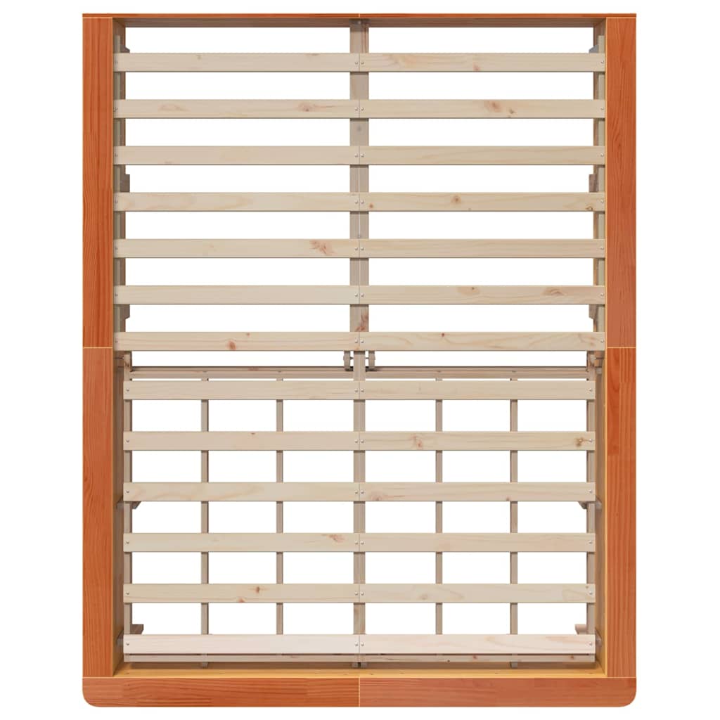 Bedframe Wasbruin 160 x 200 cm Massief grenenhout is nu te koop bij PeponiXL, paradijselijk wonen!