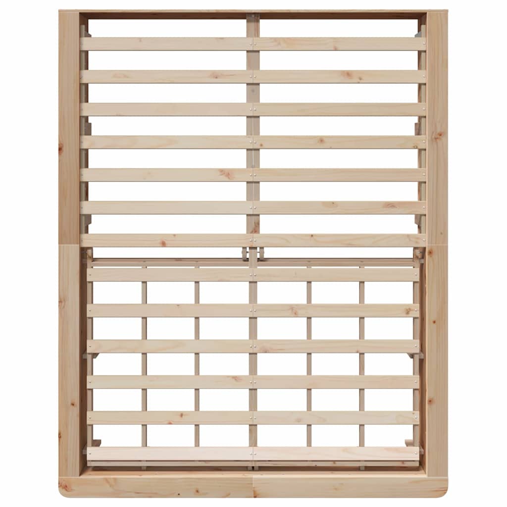 Bedframe Bruin 150 x 200 cm Massief grenenhout is nu te koop bij PeponiXL, paradijselijk wonen!