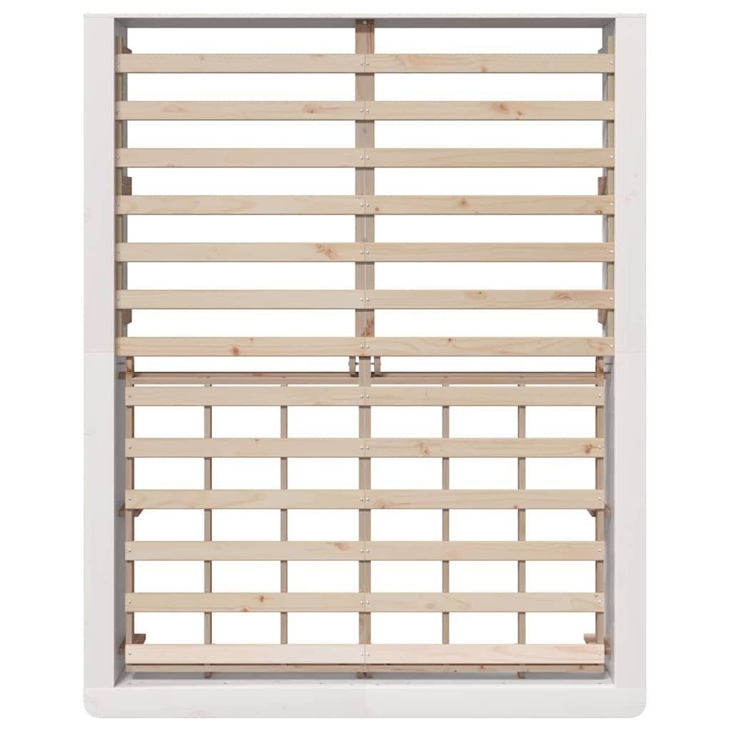 Bedframe Wit 150 x 200 cm Massief grenenhout is nu te koop bij PeponiXL, paradijselijk wonen!