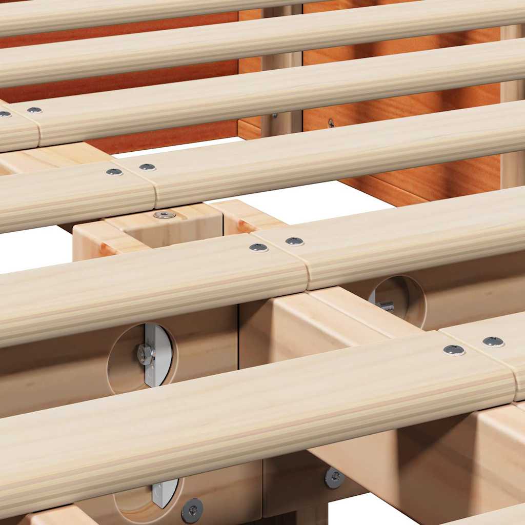 Bedframe Wasbruin 150 x 200 cm Massief grenenhout is nu te koop bij PeponiXL, paradijselijk wonen!