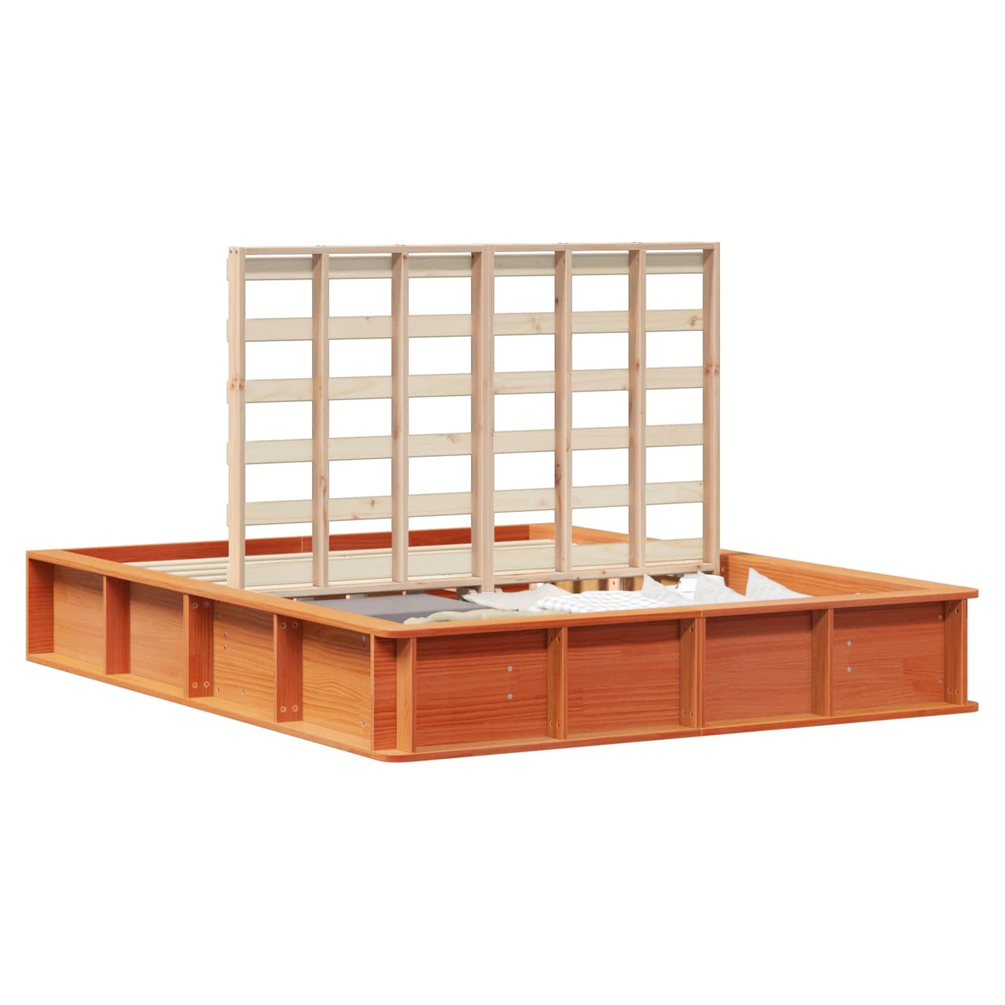 Bedframe Wasbruin 150 x 200 cm Massief grenenhout is nu te koop bij PeponiXL, paradijselijk wonen!