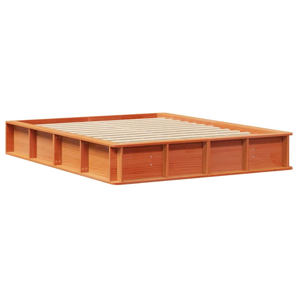 Bedframe Wasbruin 150 x 200 cm Massief grenenhout is nu te koop bij PeponiXL, paradijselijk wonen!