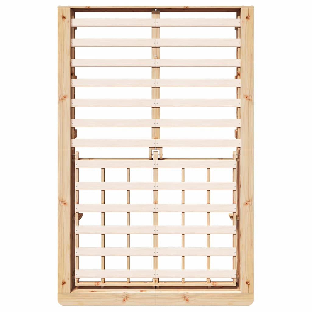 Bedframe Bruin 140 x 200 cm Massief grenenhout is nu te koop bij PeponiXL, paradijselijk wonen!