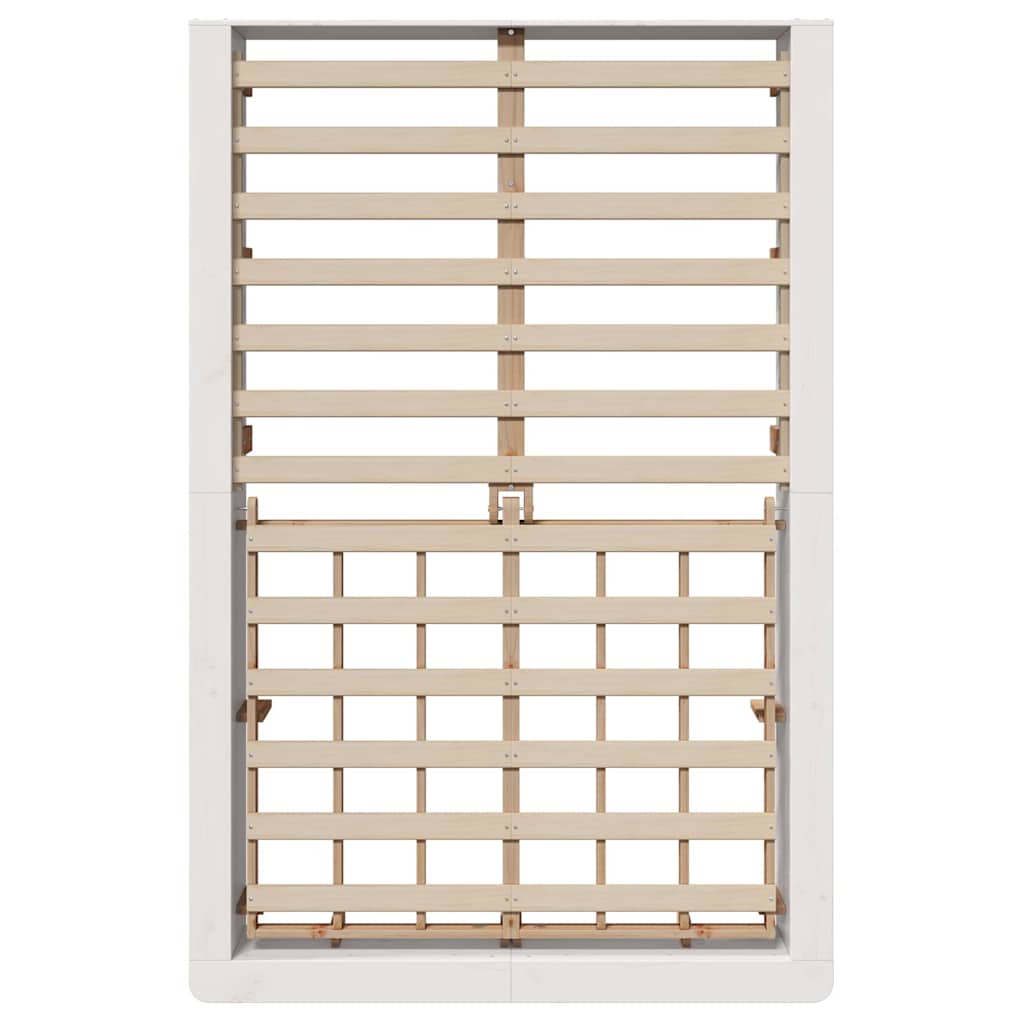 Bedframe Wit 140 x 200 cm Massief grenenhout is nu te koop bij PeponiXL, paradijselijk wonen!