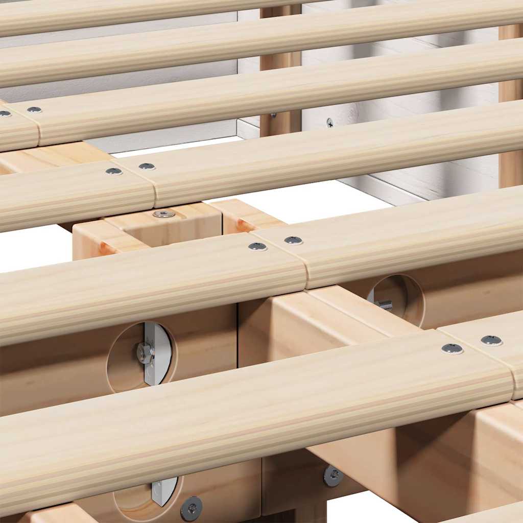 Bedframe Wit 120 x 200 cm Massief grenenhout is nu te koop bij PeponiXL, paradijselijk wonen!