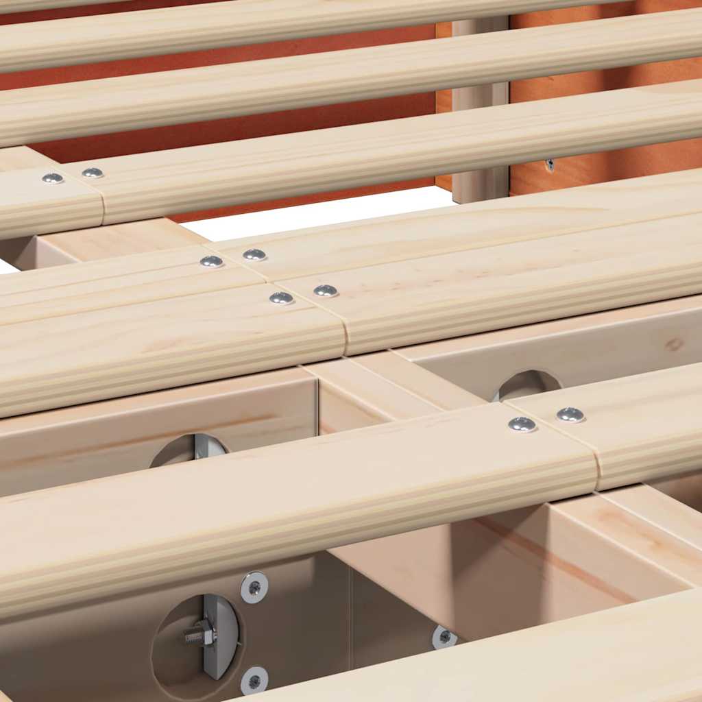 Bedframe Wasbruin 140 x 190 cm Massief grenenhout is nu te koop bij PeponiXL, paradijselijk wonen!