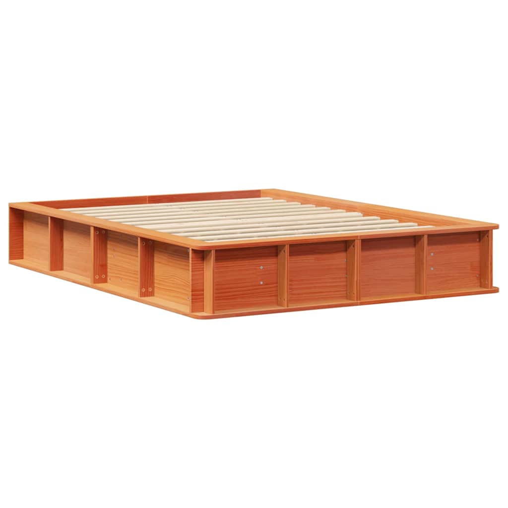 Bedframe Wasbruin 140 x 190 cm Massief grenenhout is nu te koop bij PeponiXL, paradijselijk wonen!