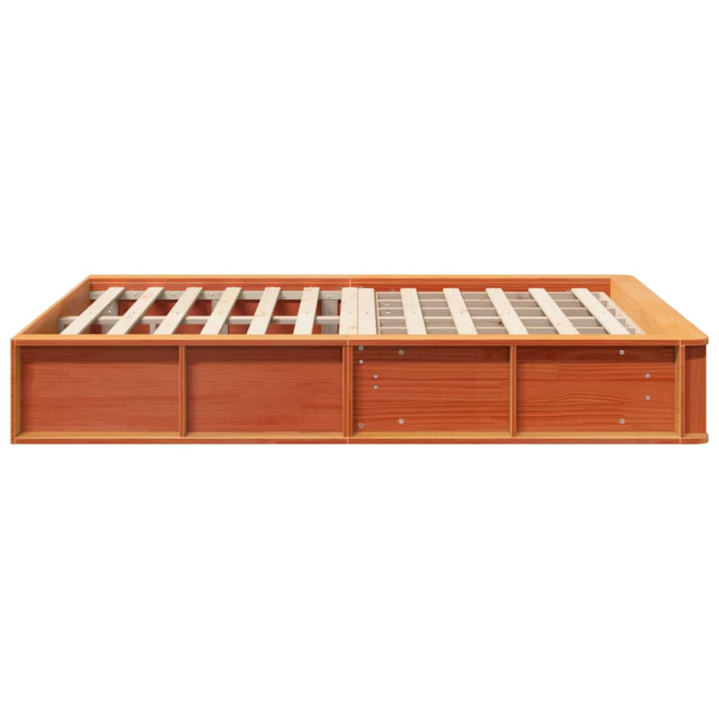 Bedframe Wasbruin 140 x 190 cm Massief grenenhout is nu te koop bij PeponiXL, paradijselijk wonen!