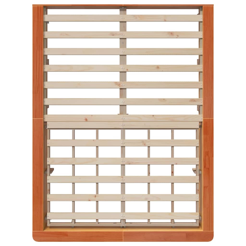Bedframe Wasbruin 140 x 190 cm Massief grenenhout is nu te koop bij PeponiXL, paradijselijk wonen!