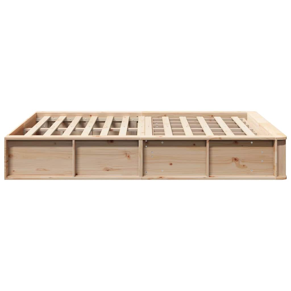 Bedframe Bruin 135 x 190 cm Massief grenenhout is nu te koop bij PeponiXL, paradijselijk wonen!