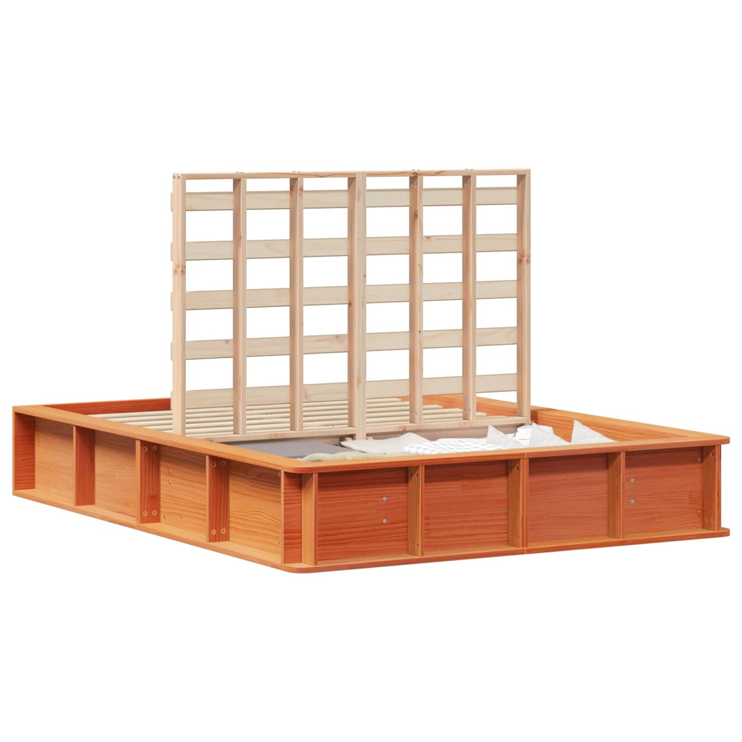 Bedframe Wasbruin 135 x 190 cm Massief grenenhout is nu te koop bij PeponiXL, paradijselijk wonen!