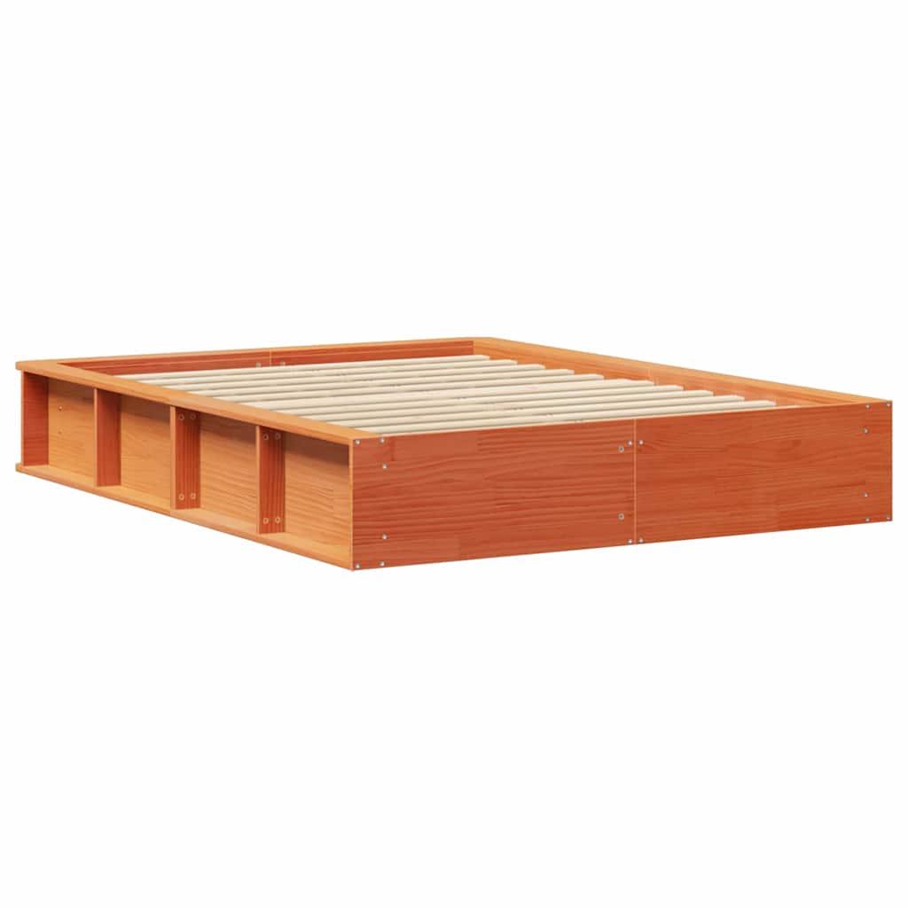 Bedframe Wasbruin 135 x 190 cm Massief grenenhout is nu te koop bij PeponiXL, paradijselijk wonen!