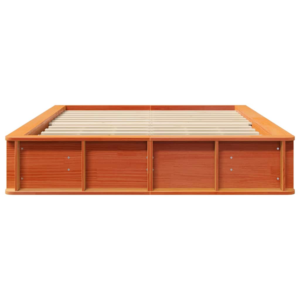 Bedframe Wasbruin 135 x 190 cm Massief grenenhout is nu te koop bij PeponiXL, paradijselijk wonen!