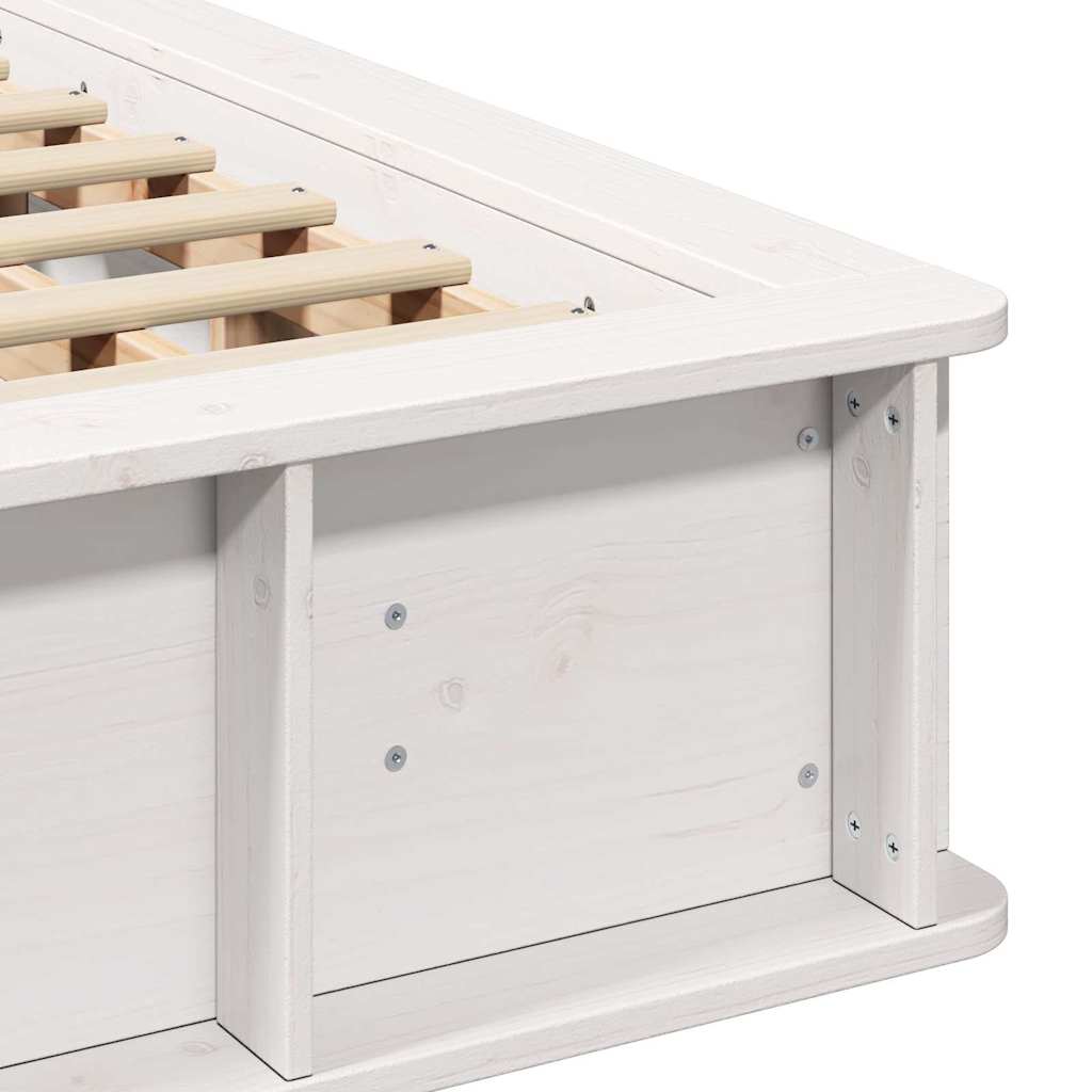 Bedframe Wit 120 x 190 cm Massief grenenhout is nu te koop bij PeponiXL, paradijselijk wonen!