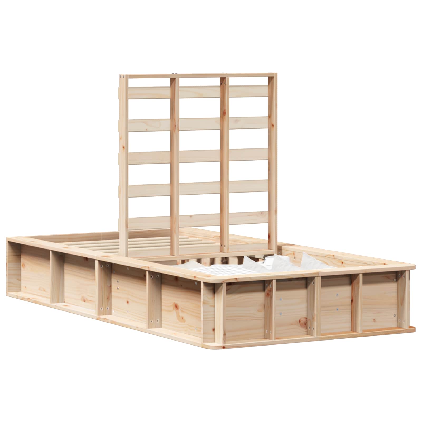 Bedframe Bruin 100 x 200 cm Massief grenenhout is nu te koop bij PeponiXL, paradijselijk wonen!