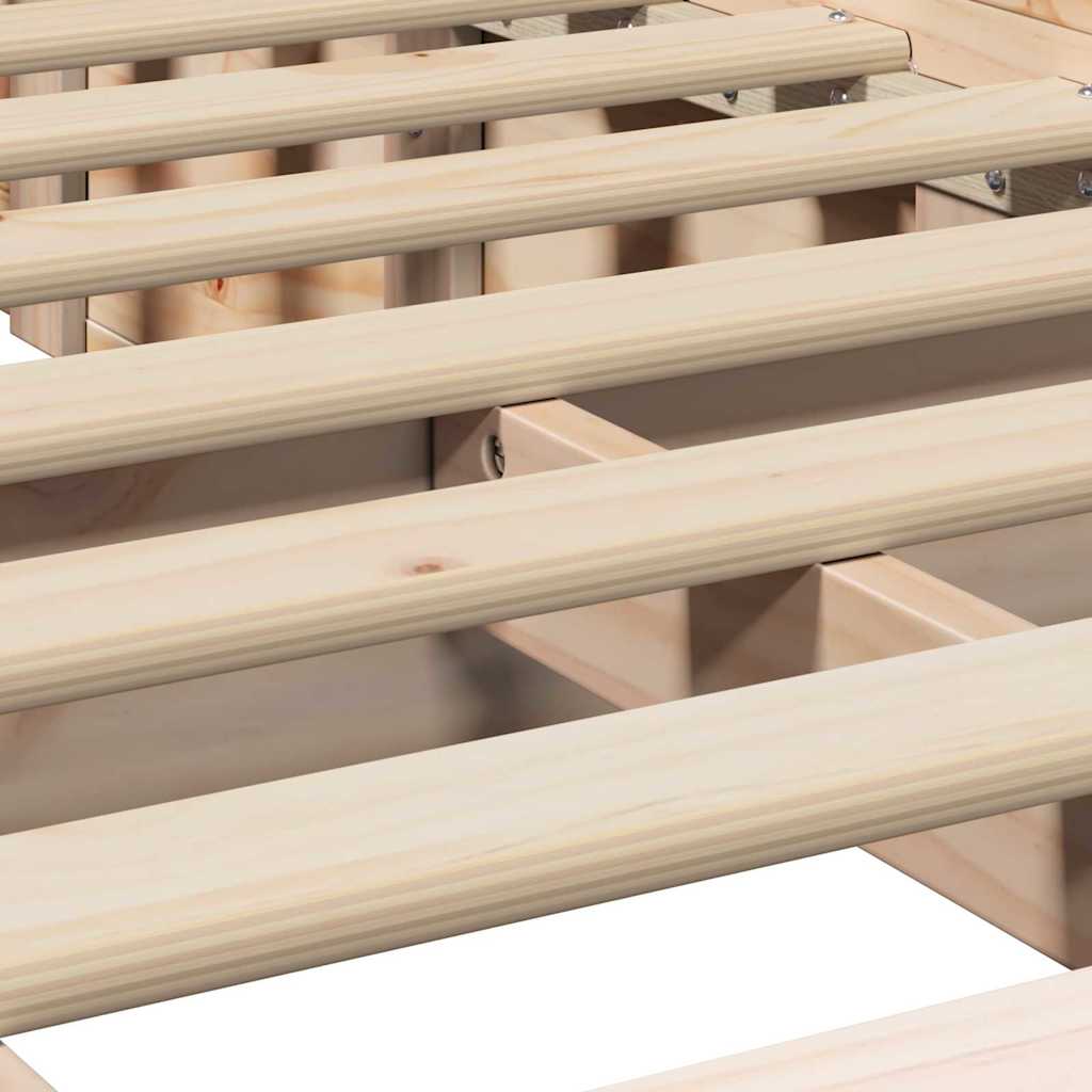 Bedframe Bruin 90 x 200 cm Massief grenenhout is nu te koop bij PeponiXL, paradijselijk wonen!