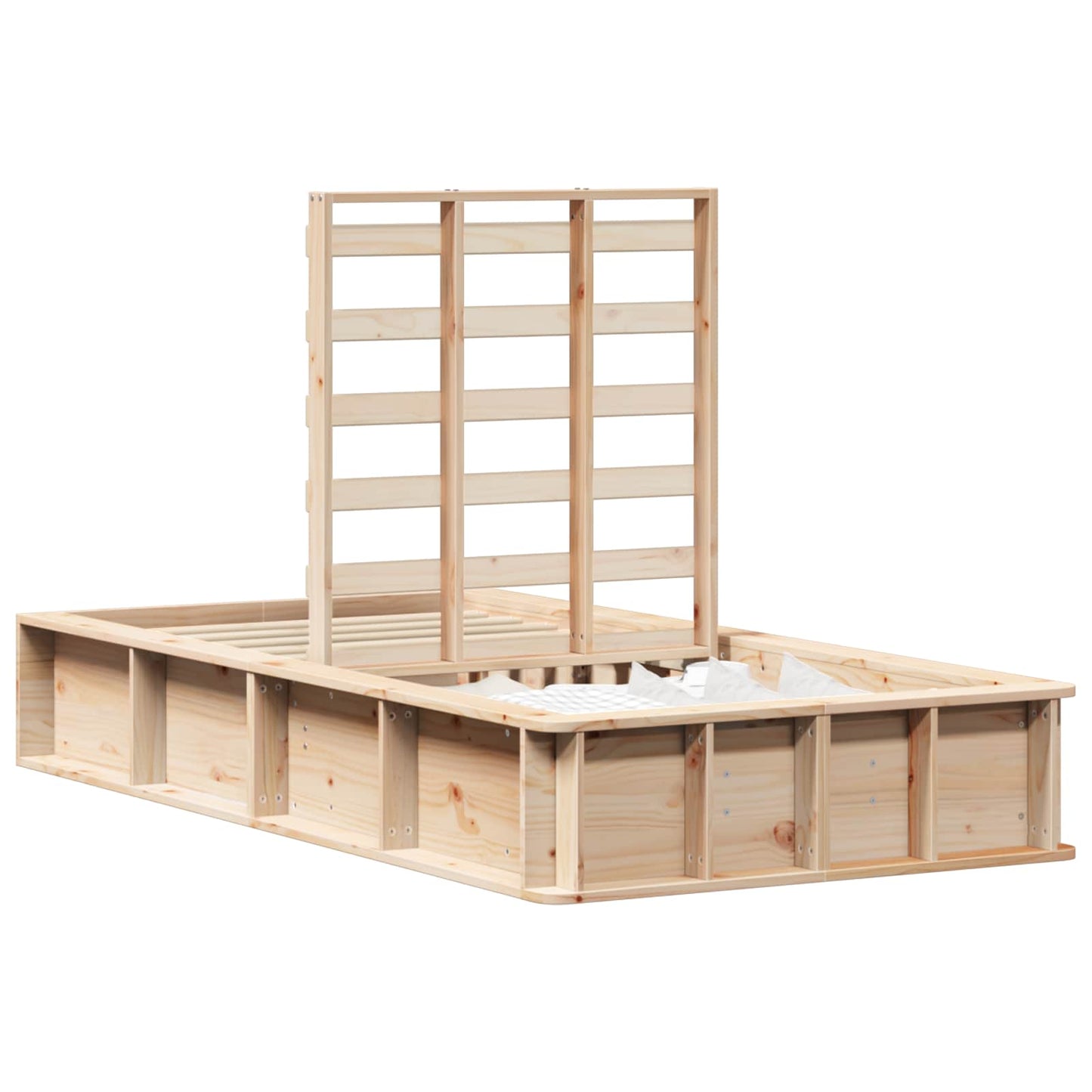 Bedframe Bruin 90 x 200 cm Massief grenenhout is nu te koop bij PeponiXL, paradijselijk wonen!