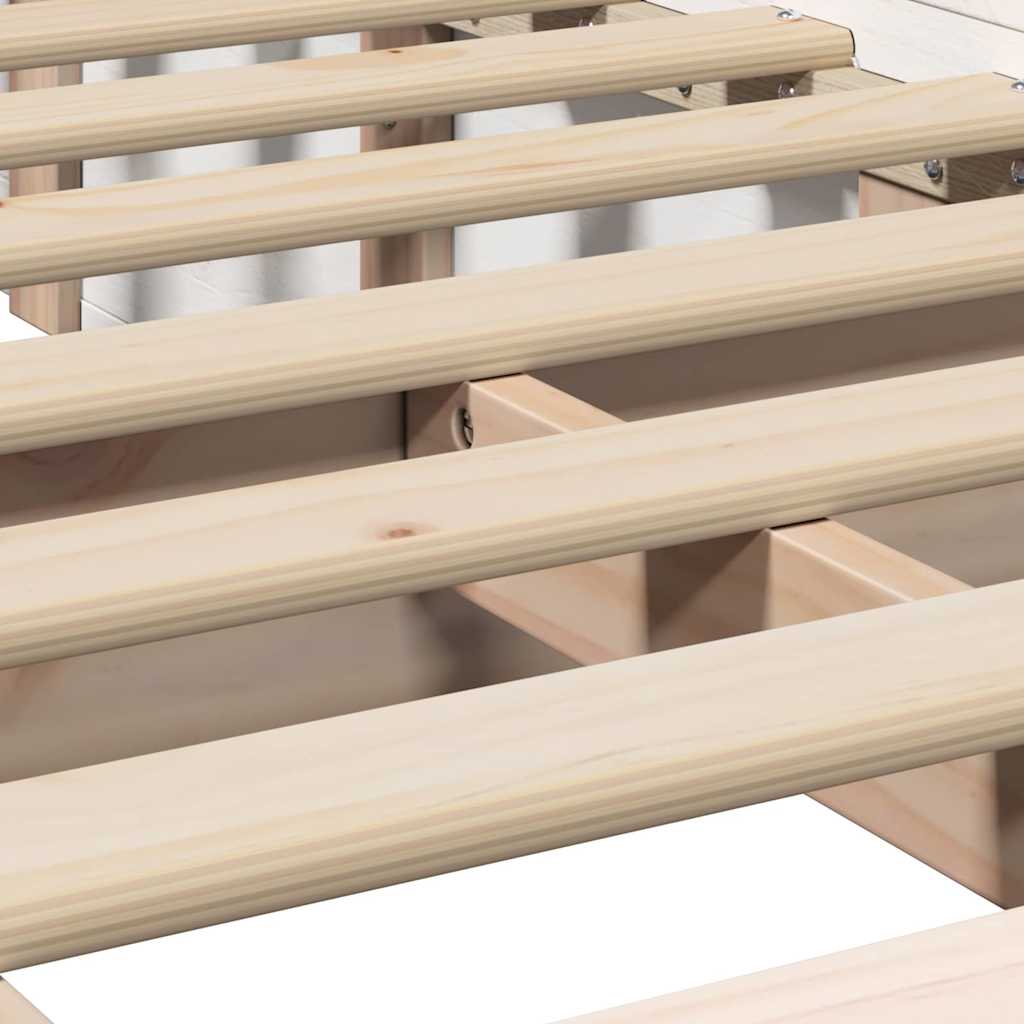Bedframe Wit 90 x 200 cm Massief grenenhout is nu te koop bij PeponiXL, paradijselijk wonen!