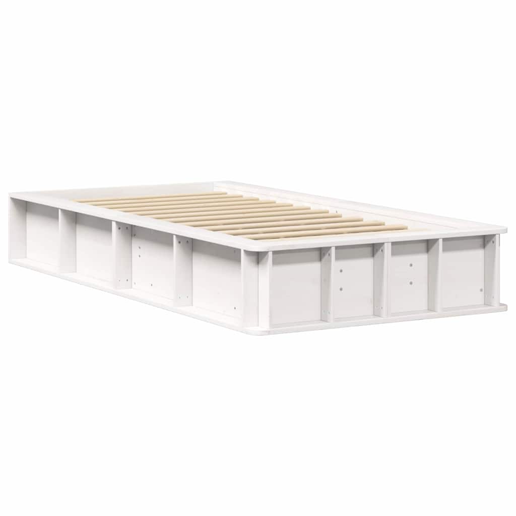 Bedframe Wit 90 x 200 cm Massief grenenhout is nu te koop bij PeponiXL, paradijselijk wonen!