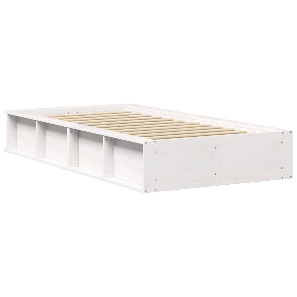 Bedframe Wit 90 x 200 cm Massief grenenhout is nu te koop bij PeponiXL, paradijselijk wonen!