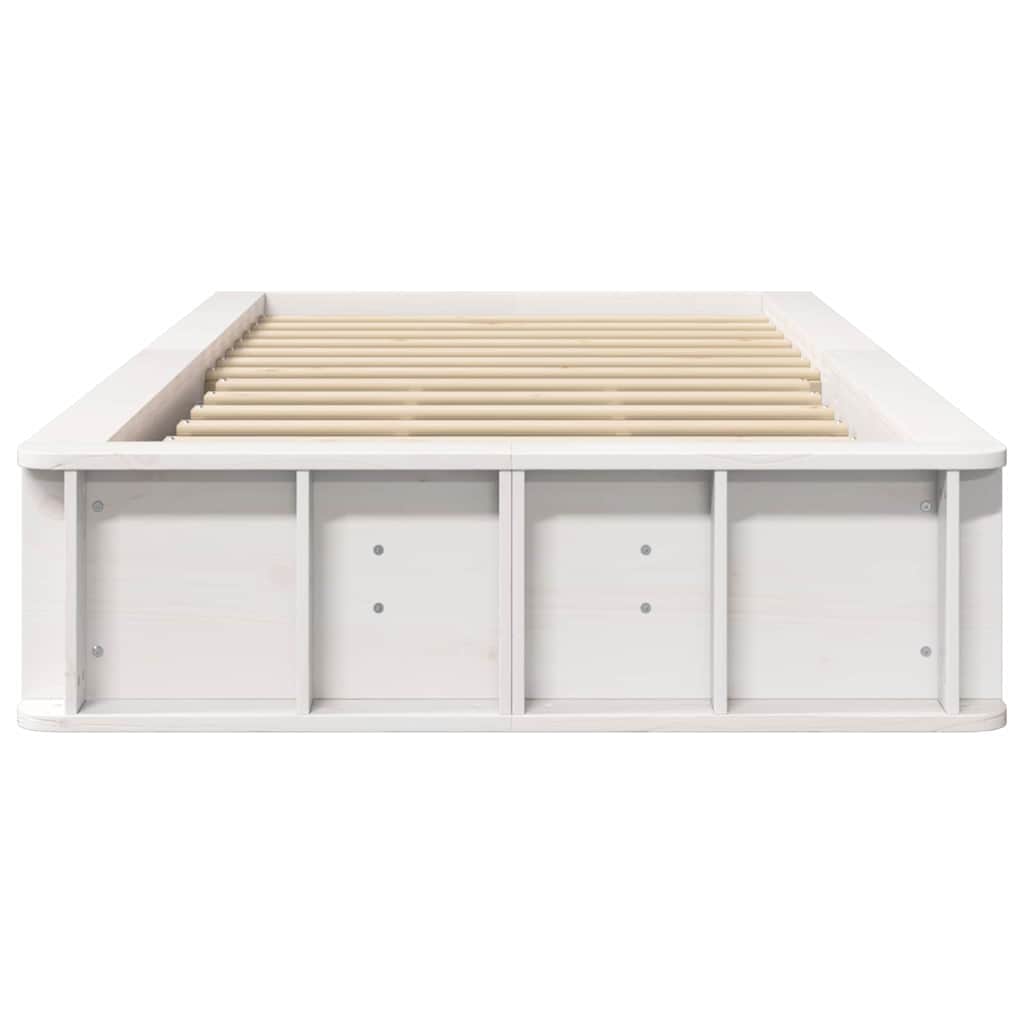 Bedframe Wit 90 x 200 cm Massief grenenhout is nu te koop bij PeponiXL, paradijselijk wonen!