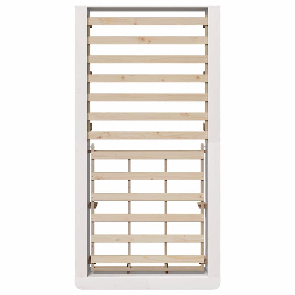 Bedframe Wit 90 x 200 cm Massief grenenhout is nu te koop bij PeponiXL, paradijselijk wonen!
