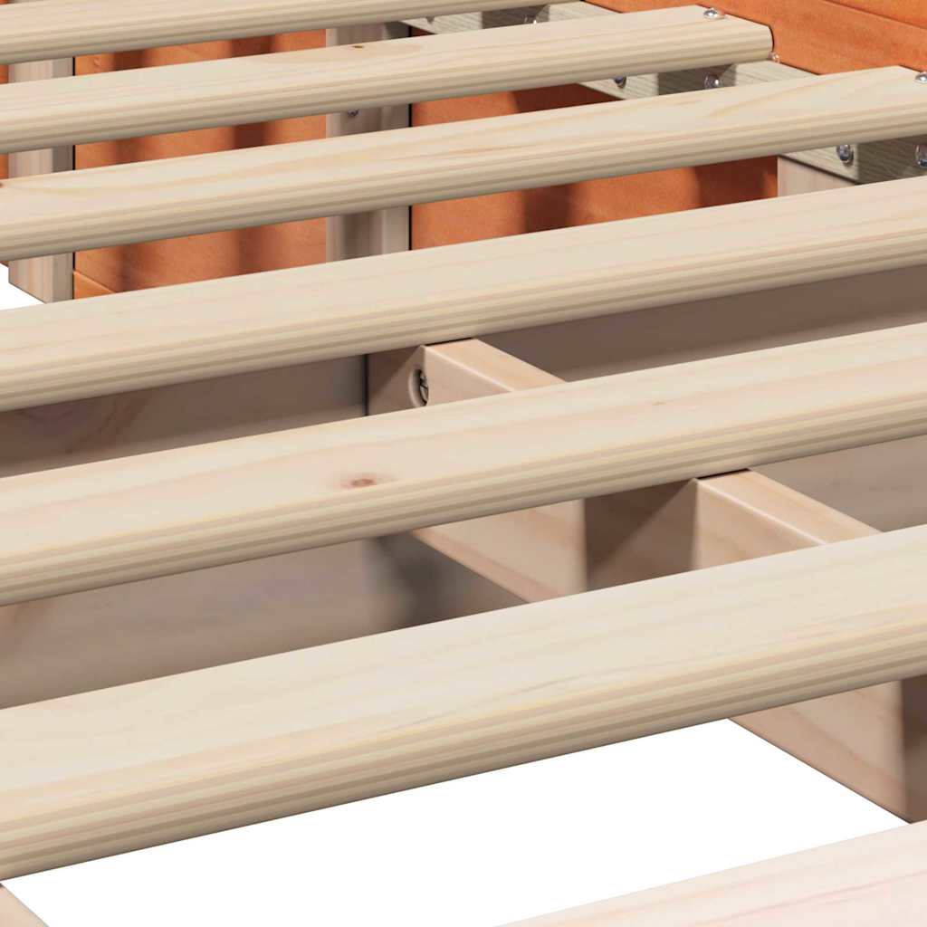 Bedframe Wasbruin 80 x 200 cm Massief grenenhout is nu te koop bij PeponiXL, paradijselijk wonen!