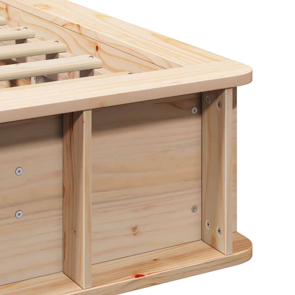 Bedframe Bruin 90 x 190 cm Massief grenenhout is nu te koop bij PeponiXL, paradijselijk wonen!