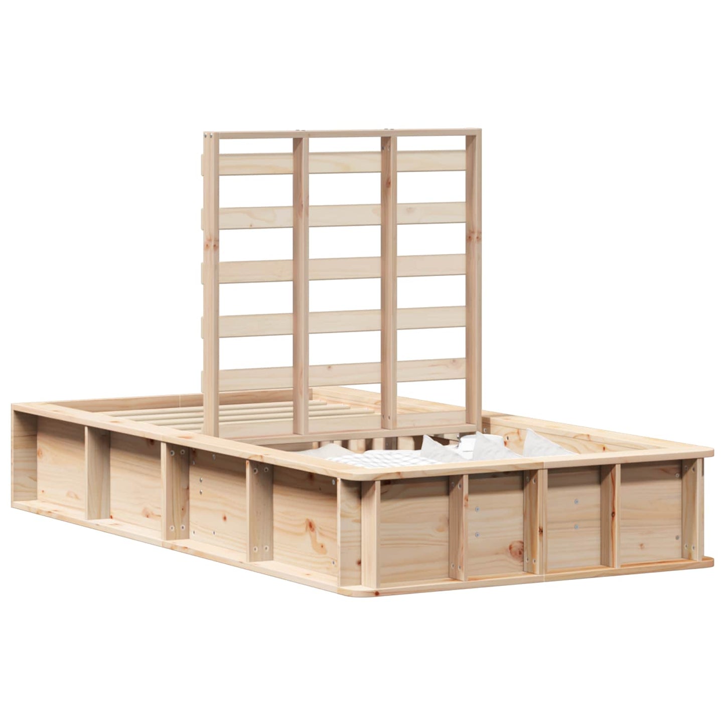 Bedframe Bruin 90 x 190 cm Massief grenenhout is nu te koop bij PeponiXL, paradijselijk wonen!