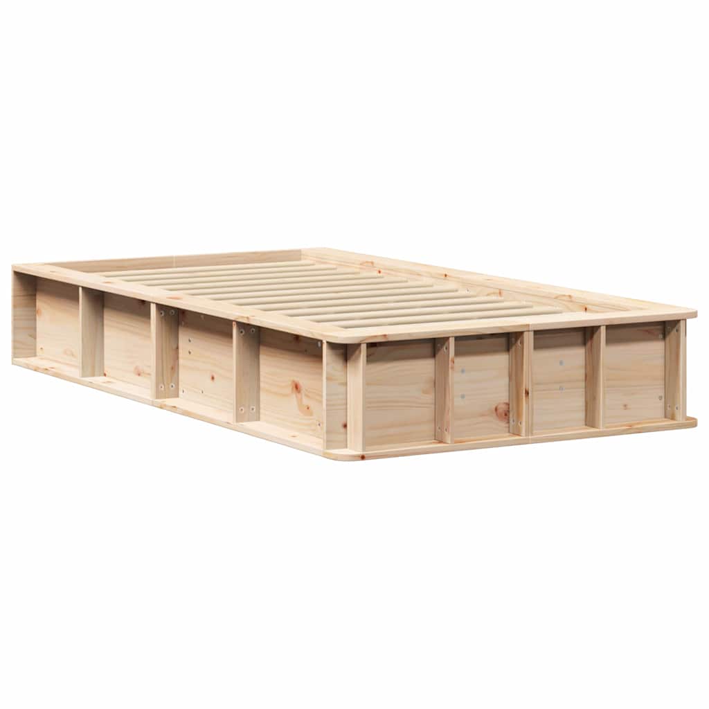 Bedframe Bruin 90 x 190 cm Massief grenenhout is nu te koop bij PeponiXL, paradijselijk wonen!